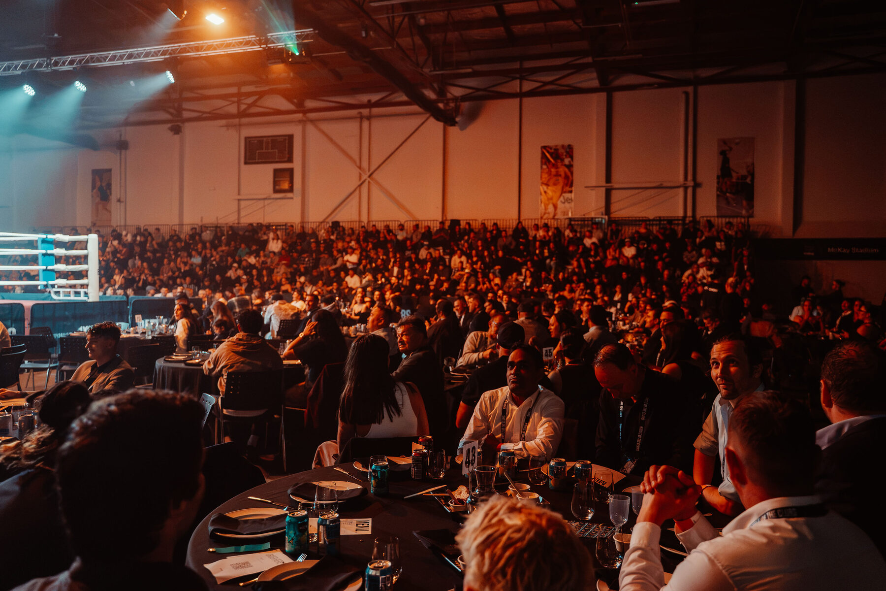 A packed McKay Stadium on fight night